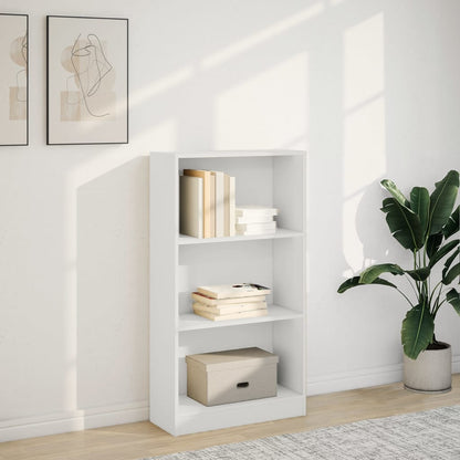 Boekenkast 60x24x109 cm bewerkt hout wit