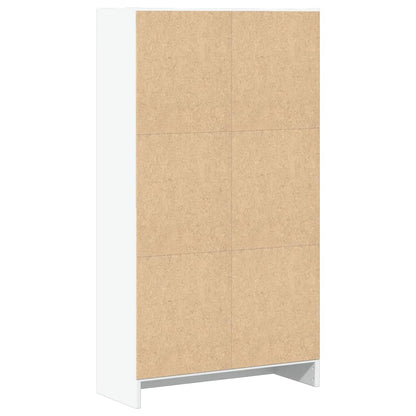 Boekenkast 60x24x109 cm bewerkt hout wit