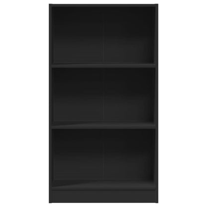 Boekenkast 60x24x109 cm bewerkt hout zwart