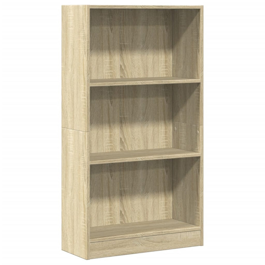 Boekenkast 60x24x109 cm bewerkt hout sonoma eikenkleurig