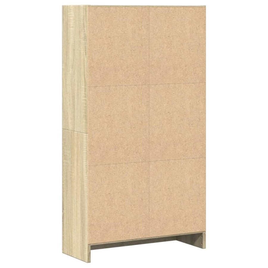 Boekenkast 60x24x109 cm bewerkt hout sonoma eikenkleurig