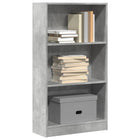 Boekenkast 60x24x109 cm betongrijs bewerkt hout