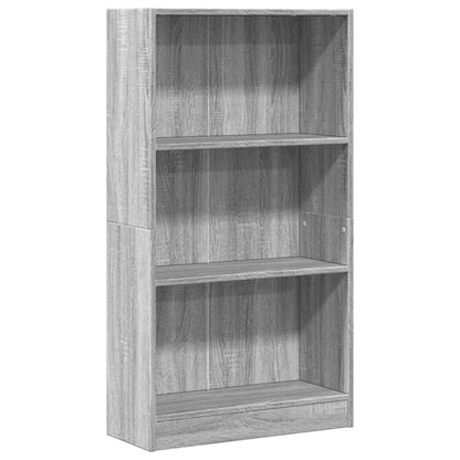 Boekenkast 60x24x109 cm bewerkt hout grijs sonoma eikenkleurig