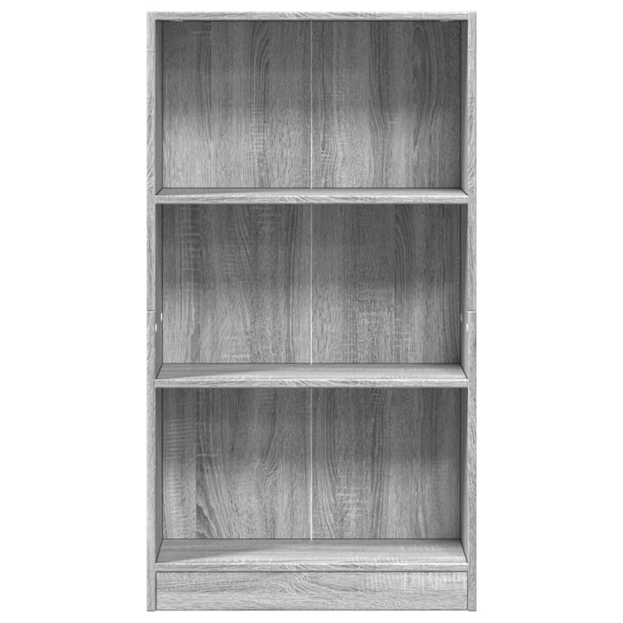 Boekenkast 60x24x109 cm bewerkt hout grijs sonoma eikenkleurig