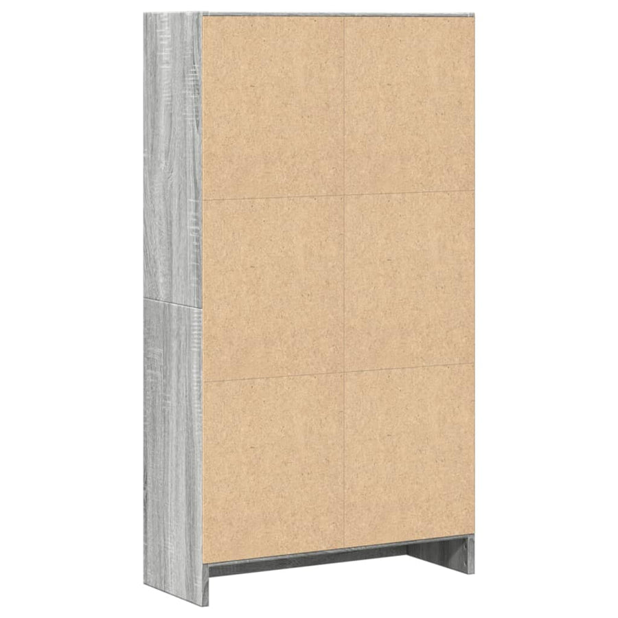 Boekenkast 60x24x109 cm bewerkt hout grijs sonoma eikenkleurig