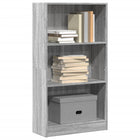 Boekenkast 60x24x109 cm grijs sonoma eiken bewerkt hout