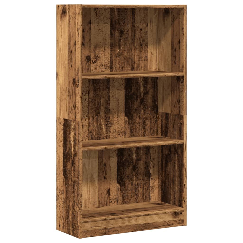 Boekenkast 60x24x109 cm bewerkt hout oud houtkleurig