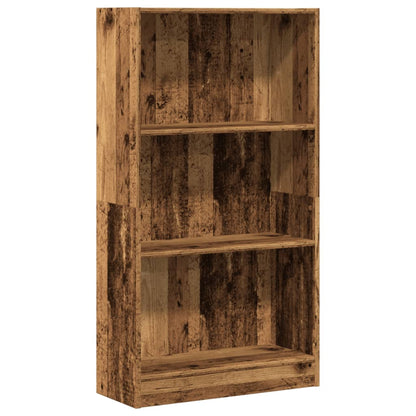 Boekenkast 60x24x109 cm bewerkt hout oud houtkleurig