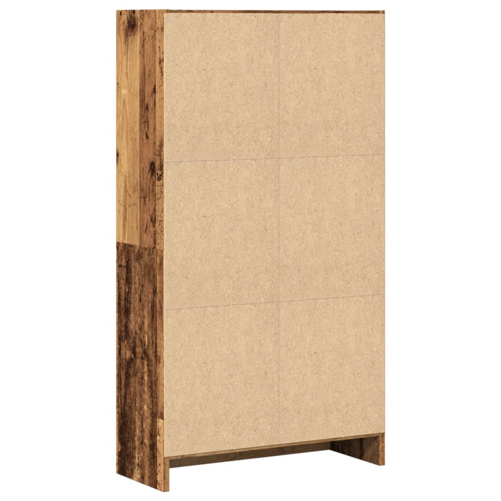 Boekenkast 60x24x109 cm bewerkt hout oud houtkleurig