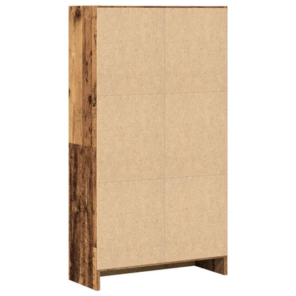 Boekenkast 60x24x109 cm bewerkt hout oud houtkleurig