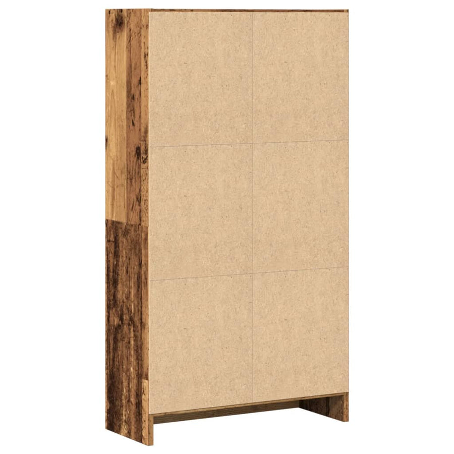 Boekenkast 60x24x109 cm bewerkt hout oud houtkleurig