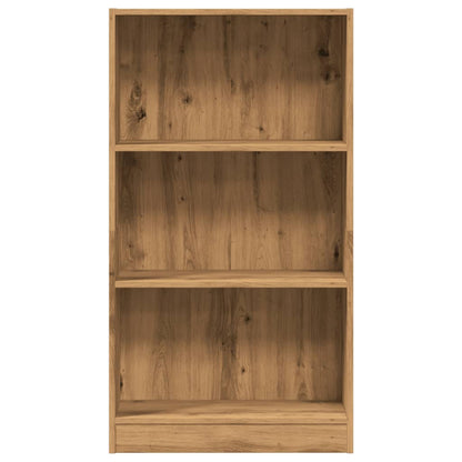 Boekenkast 60x24x109 cm bewerkt hout artisanaal eikenkleurig