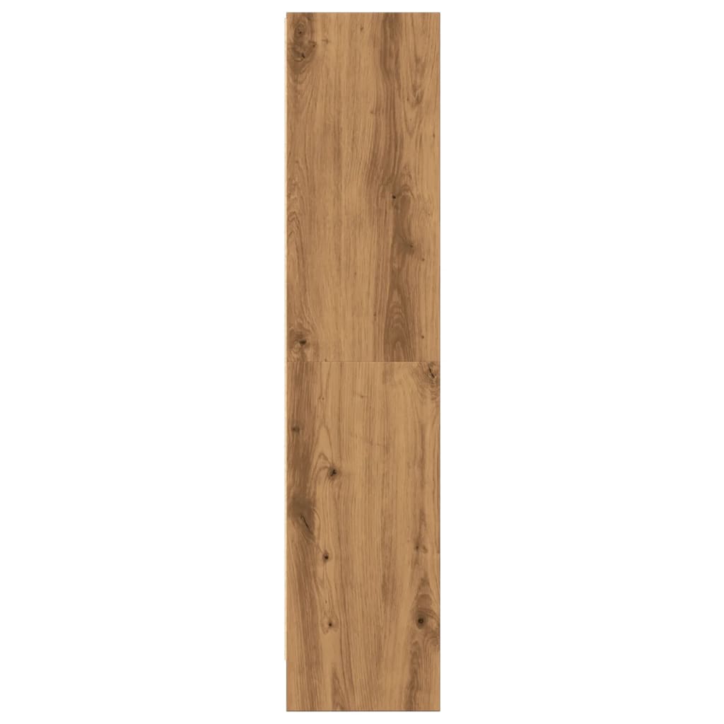 Boekenkast 60x24x109 cm bewerkt hout artisanaal eikenkleurig