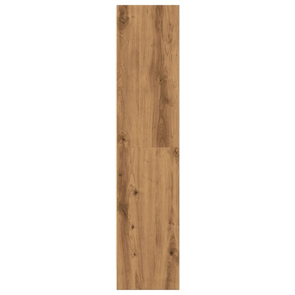 Boekenkast 60x24x109 cm bewerkt hout artisanaal eikenkleurig