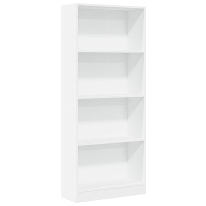 Boekenkast 60x24x143 cm bewerkt hout wit