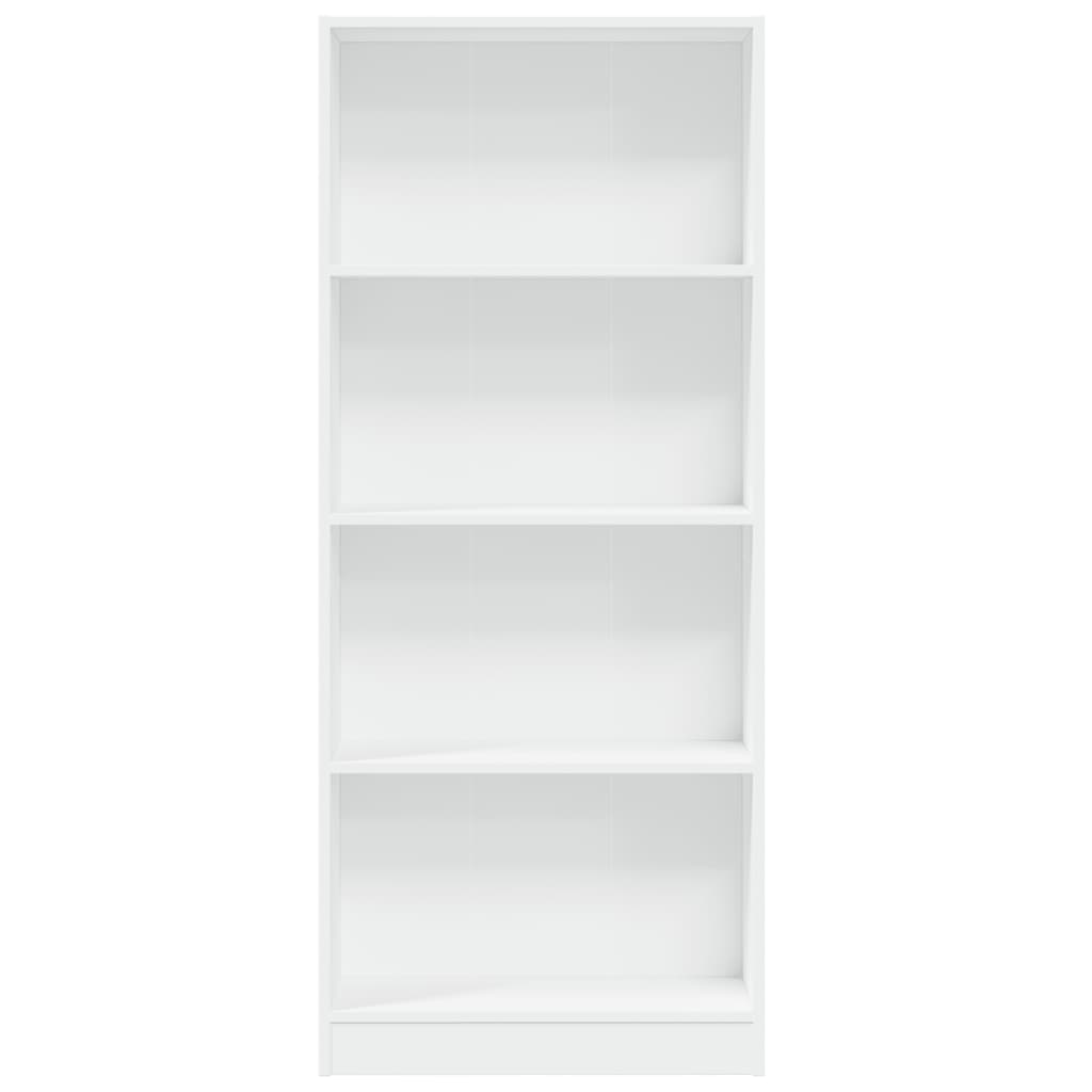 Boekenkast 60x24x143 cm bewerkt hout wit