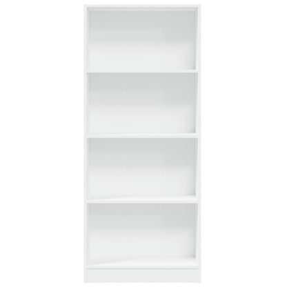 Boekenkast 60x24x143 cm bewerkt hout wit