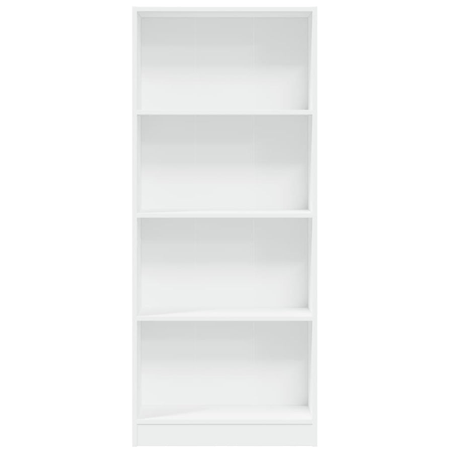 Boekenkast 60x24x143 cm bewerkt hout wit