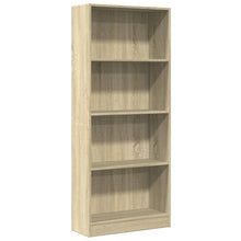 Boekenkast 60x24x143 cm bewerkt hout sonoma eikenkleurig