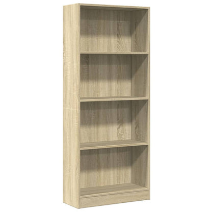 Boekenkast 60x24x143 cm bewerkt hout sonoma eikenkleurig