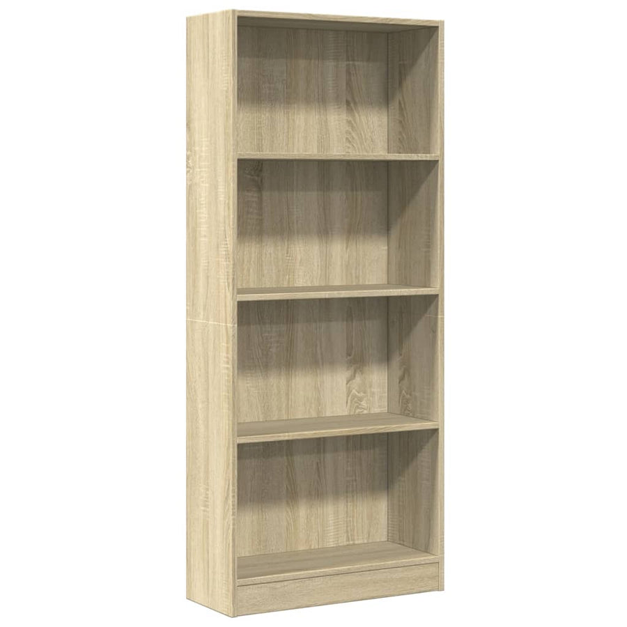 Boekenkast 60x24x143 cm bewerkt hout sonoma eikenkleurig
