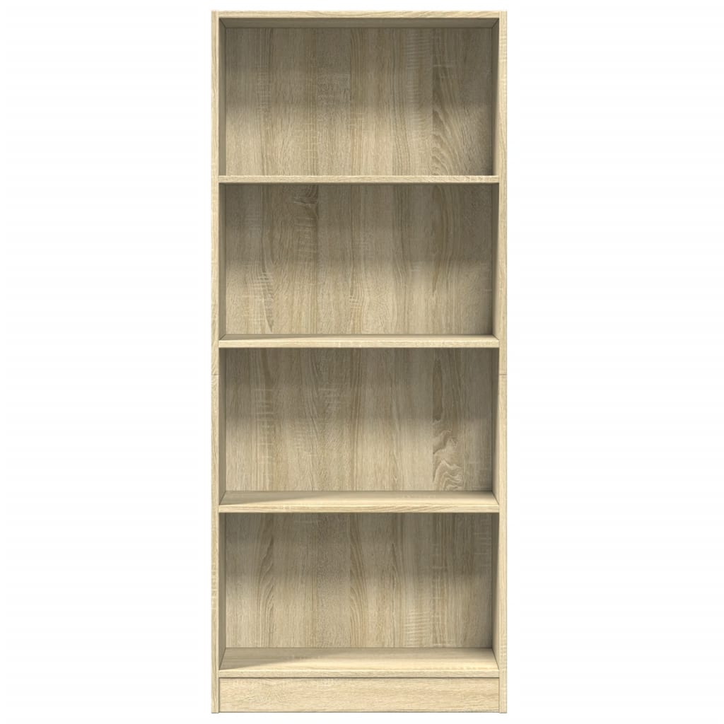 Boekenkast 60x24x143 cm bewerkt hout sonoma eikenkleurig