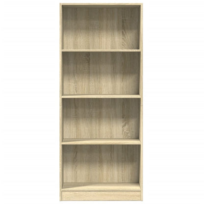 Boekenkast 60x24x143 cm bewerkt hout sonoma eikenkleurig