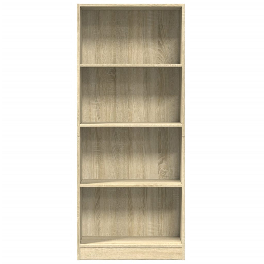 Boekenkast 60x24x143 cm bewerkt hout sonoma eikenkleurig