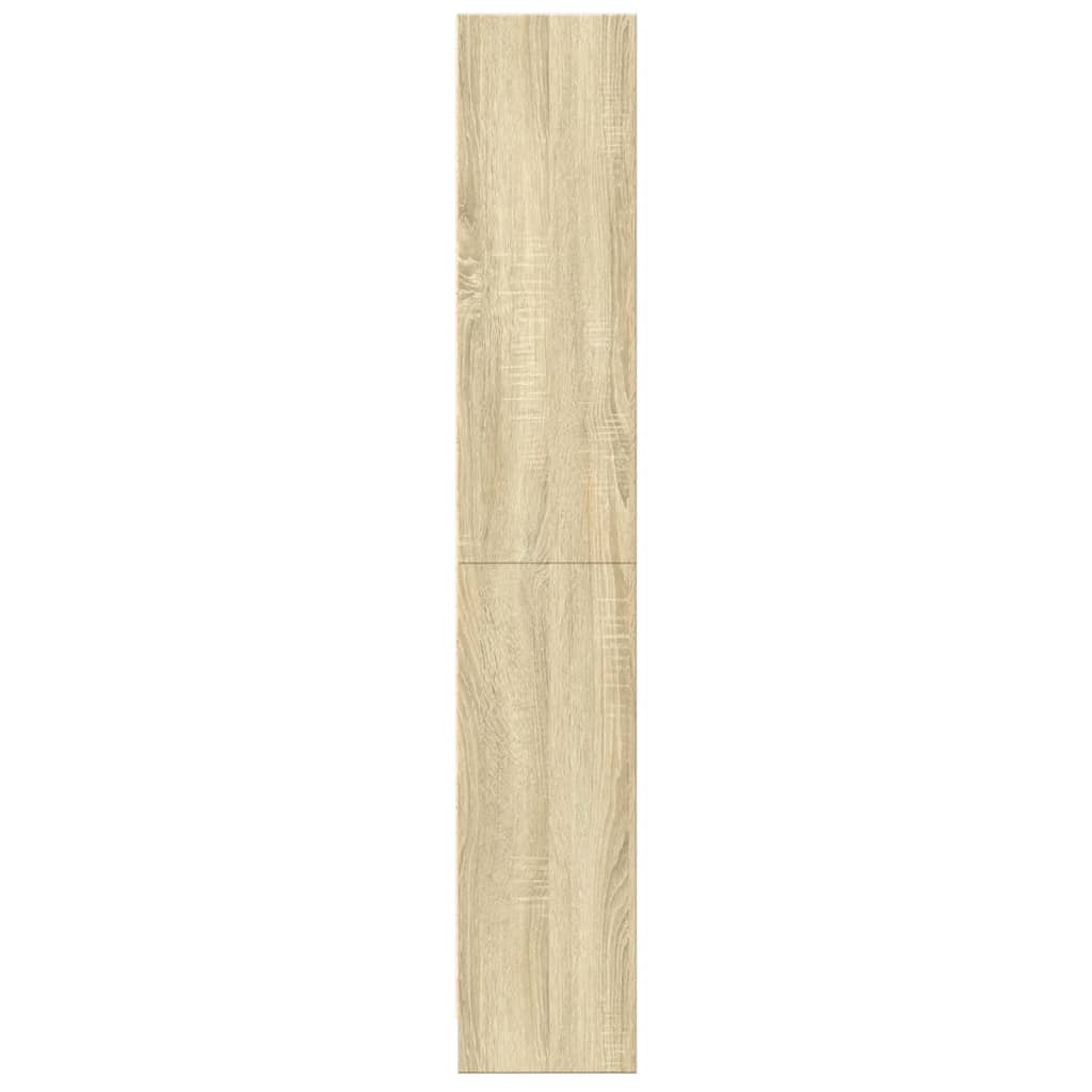 Boekenkast 60x24x143 cm bewerkt hout sonoma eikenkleurig