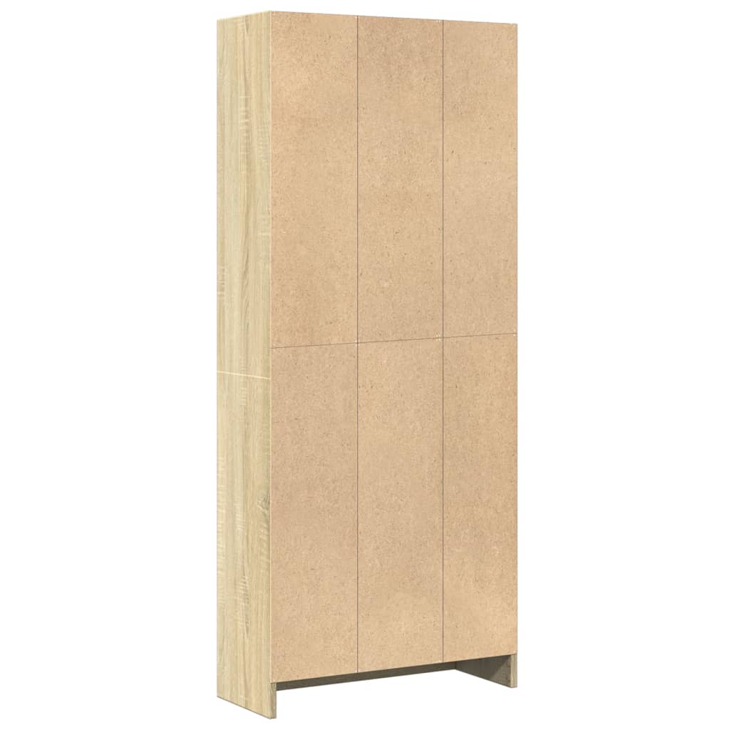 Boekenkast 60x24x143 cm bewerkt hout sonoma eikenkleurig