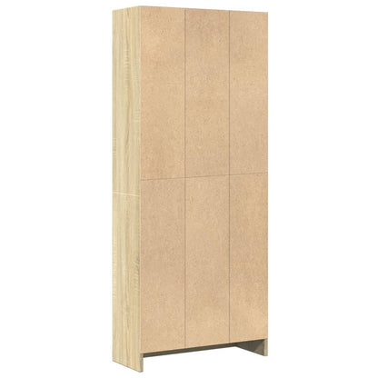 Boekenkast 60x24x143 cm bewerkt hout sonoma eikenkleurig
