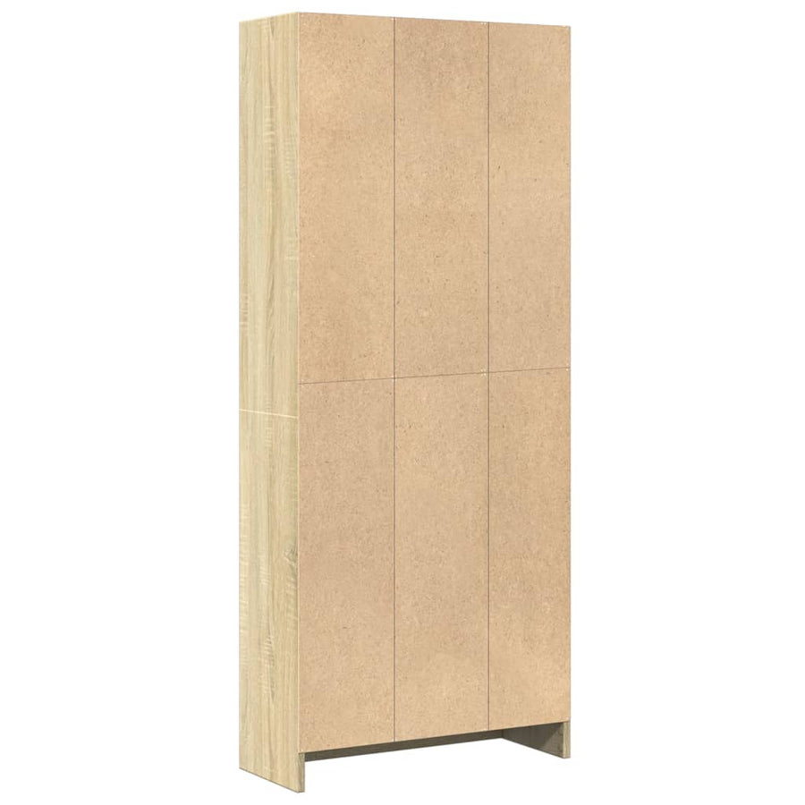 Boekenkast 60x24x143 cm bewerkt hout sonoma eikenkleurig