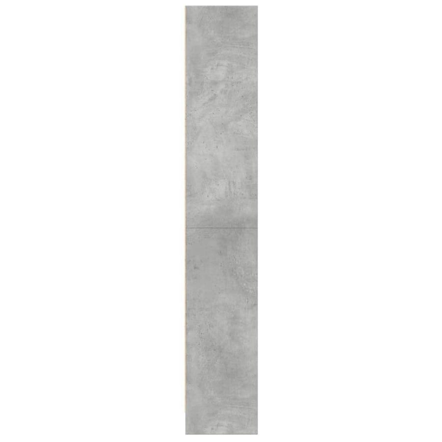 Boekenkast 60x24x143 cm bewerkt hout betongrijs