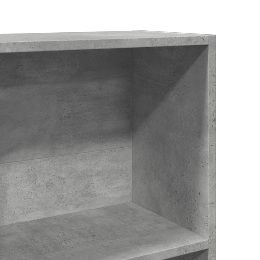 Boekenkast 60x24x143 cm bewerkt hout betongrijs