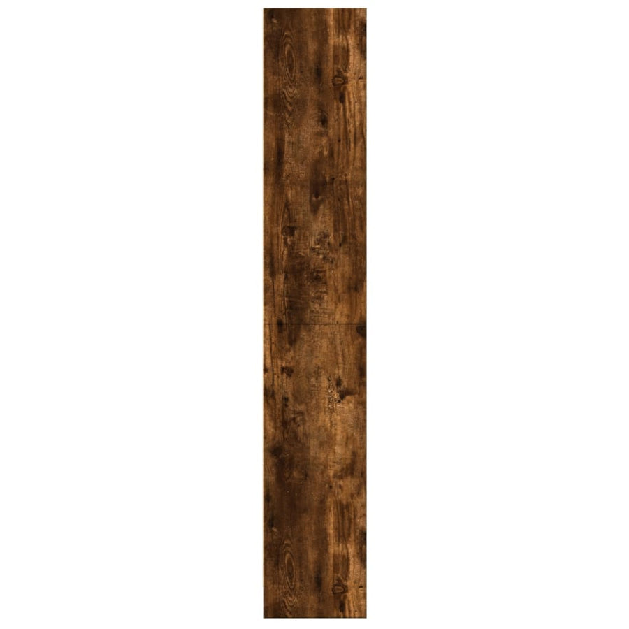 Boekenkast 60x24x143 cm bewerkt hout gerookt eikenkleurig