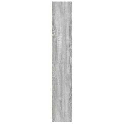Boekenkast 60x24x143 cm bewerkt hout grijs sonoma eikenkleurig