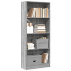 Boekenkast 60x24x143 cm grijs sonoma eiken