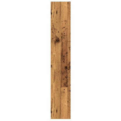 Boekenkast 60x24x143 cm bewerkt hout oud houtkleurig