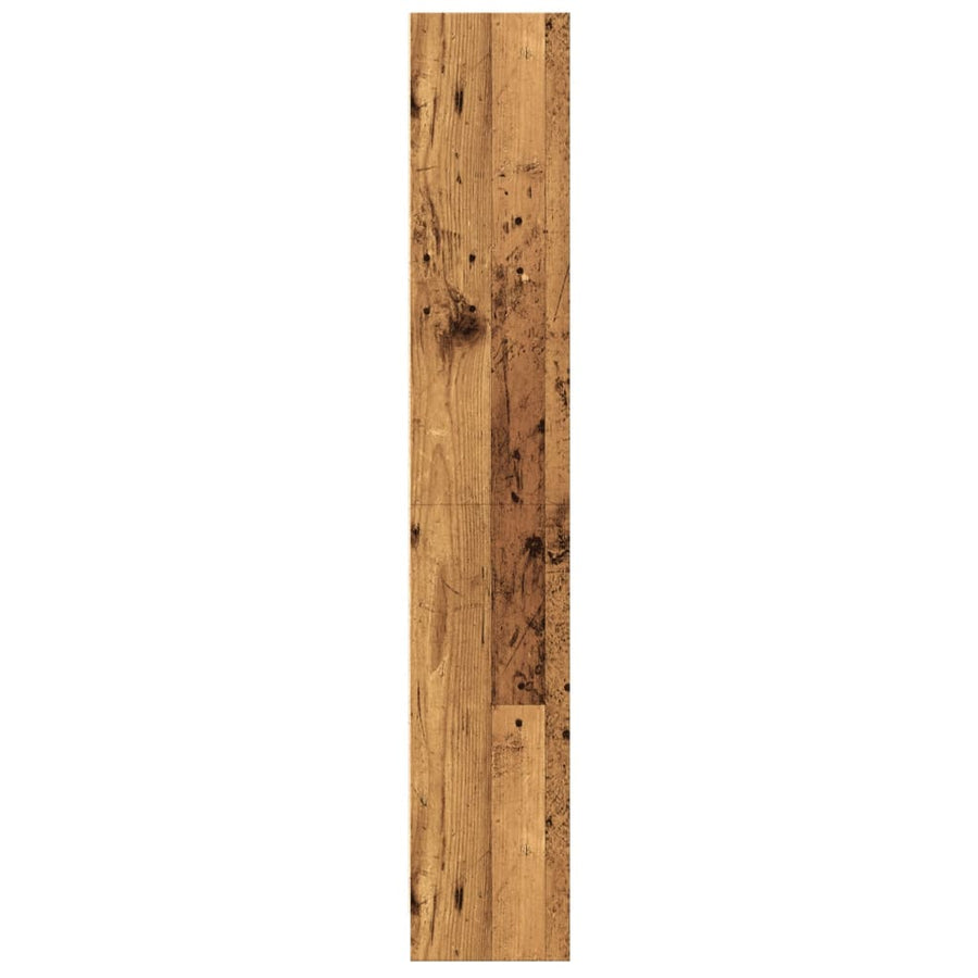 Boekenkast 60x24x143 cm bewerkt hout oud houtkleurig