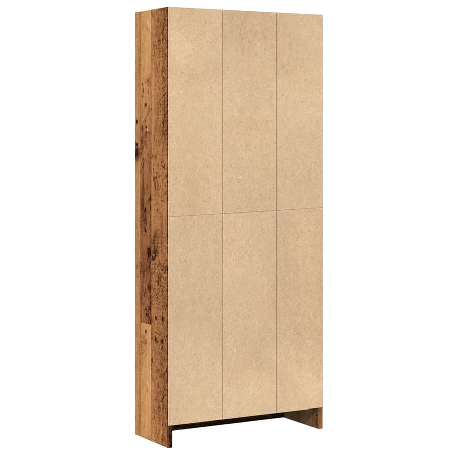 Boekenkast 60x24x143 cm bewerkt hout oud houtkleurig
