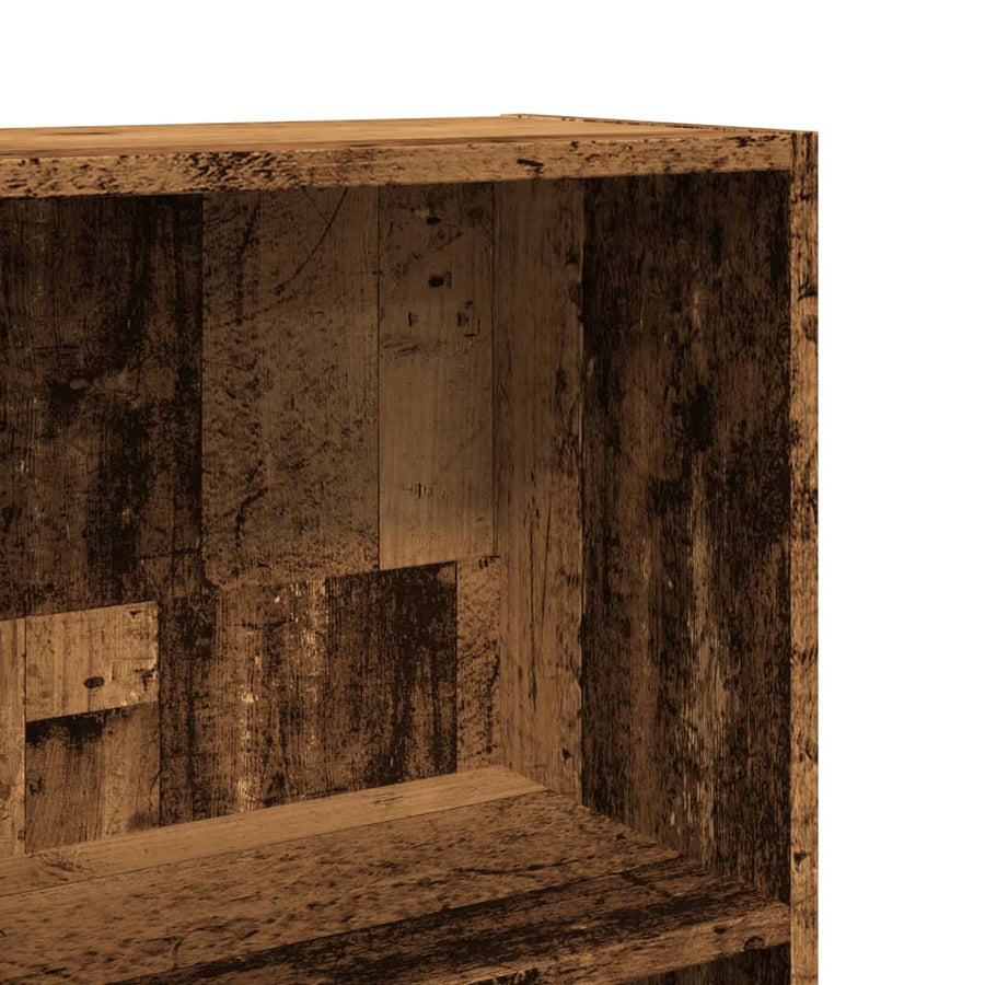Boekenkast 60x24x143 cm bewerkt hout oud houtkleurig