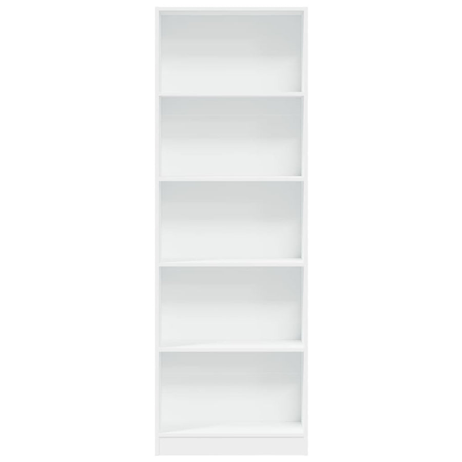 Boekenkast 60x24x176 cm bewerkt hout wit
