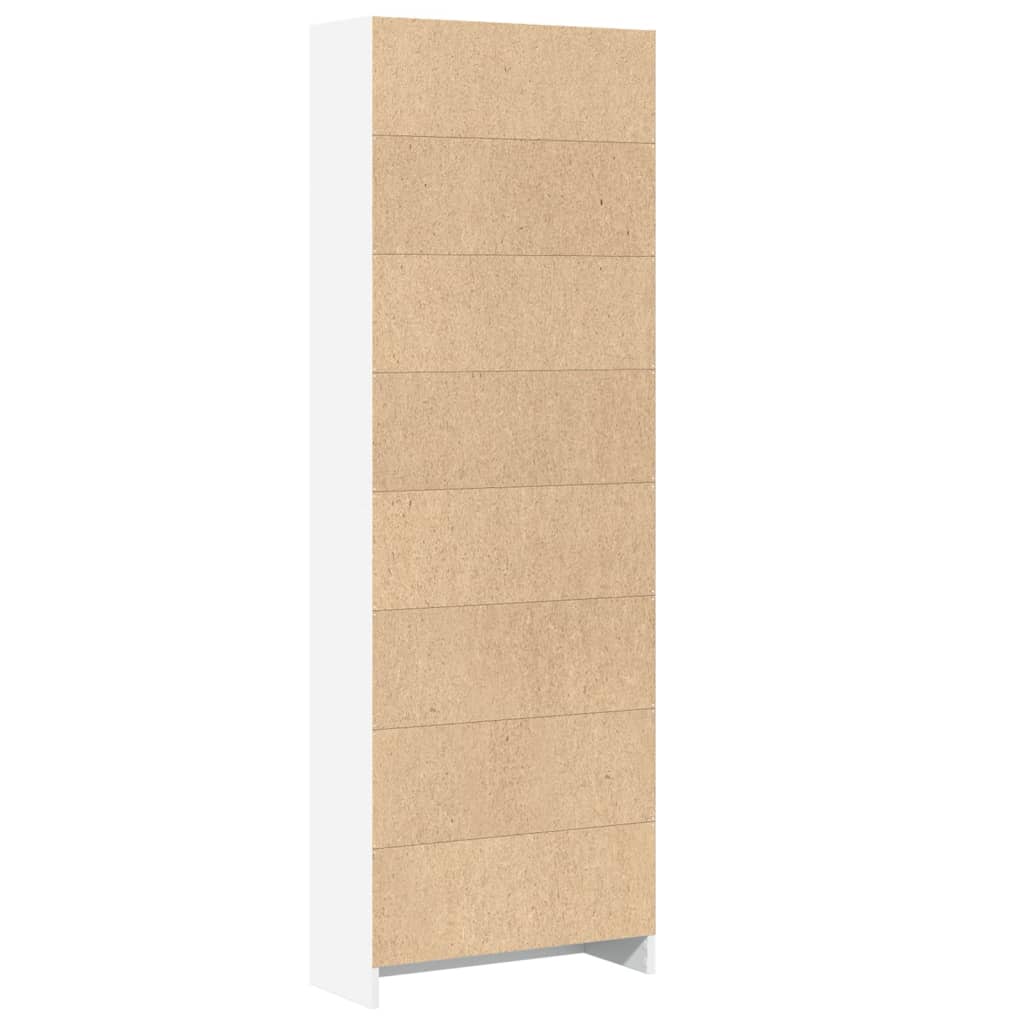 Boekenkast 60x24x176 cm bewerkt hout wit