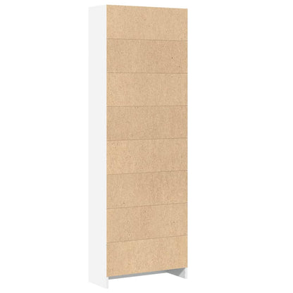 Boekenkast 60x24x176 cm bewerkt hout wit
