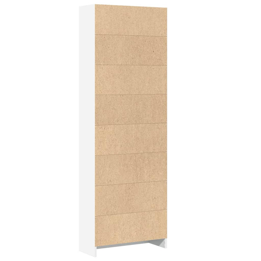 Boekenkast 60x24x176 cm bewerkt hout wit