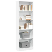 Boekenkast 60x24x176 cm wit bewerkt hout