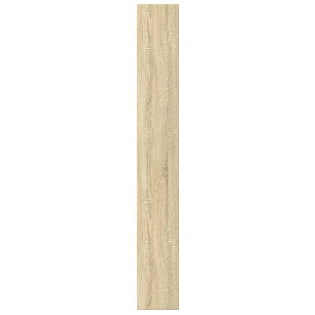 Boekenkast 60x24x176 cm bewerkt hout sonoma eikenkleurig