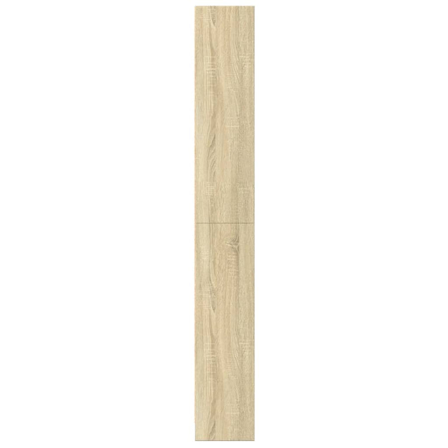 Boekenkast 60x24x176 cm bewerkt hout sonoma eikenkleurig