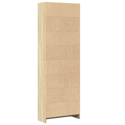 Boekenkast 60x24x176 cm bewerkt hout sonoma eikenkleurig
