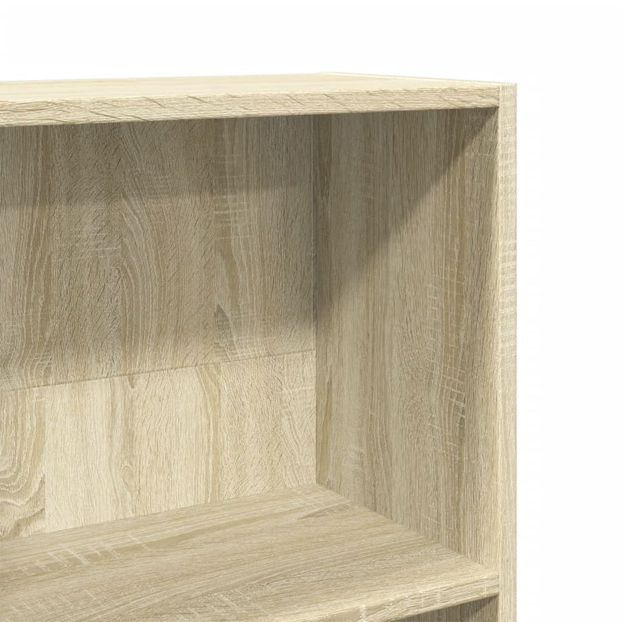 Boekenkast 60x24x176 cm bewerkt hout sonoma eikenkleurig